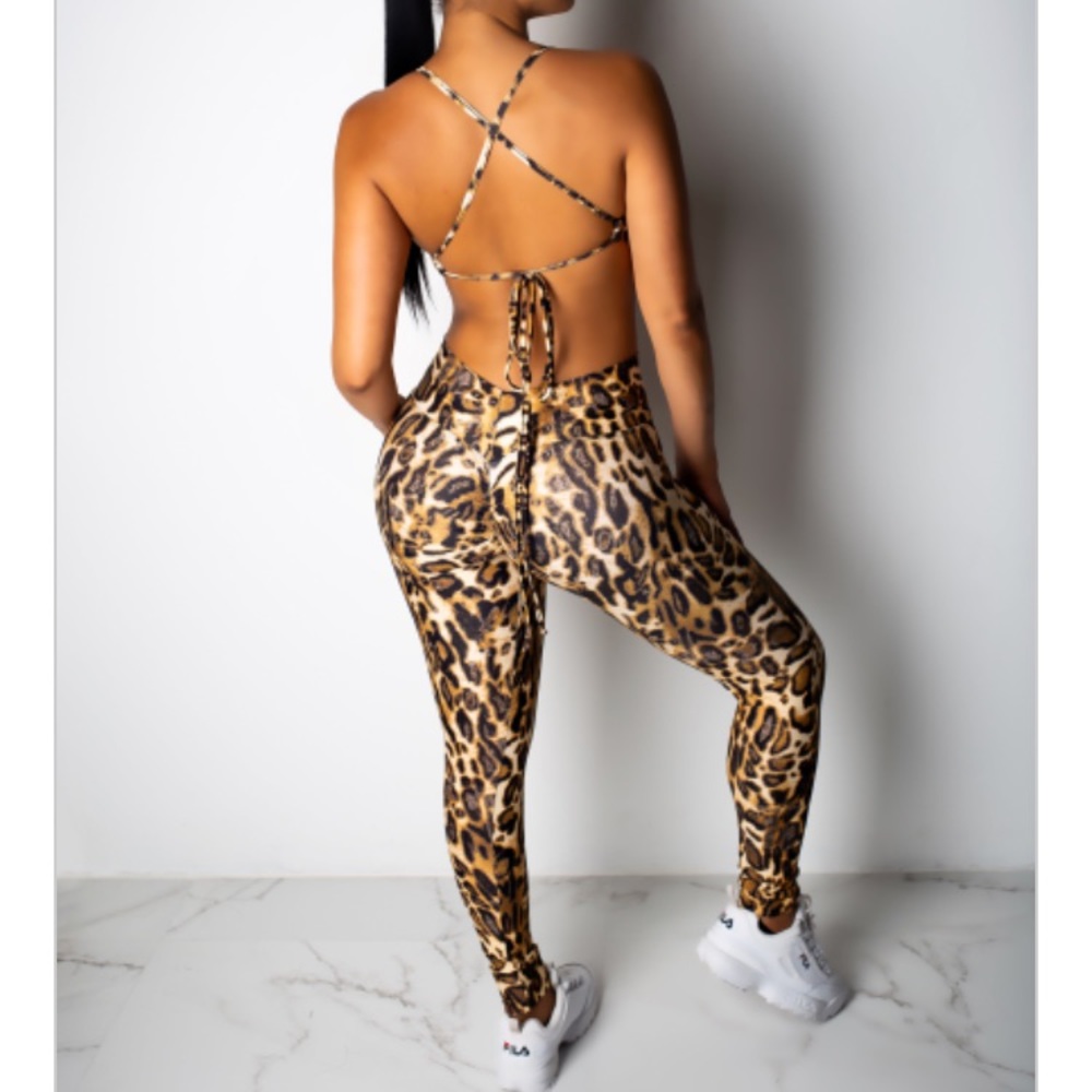 Leopard leggings set